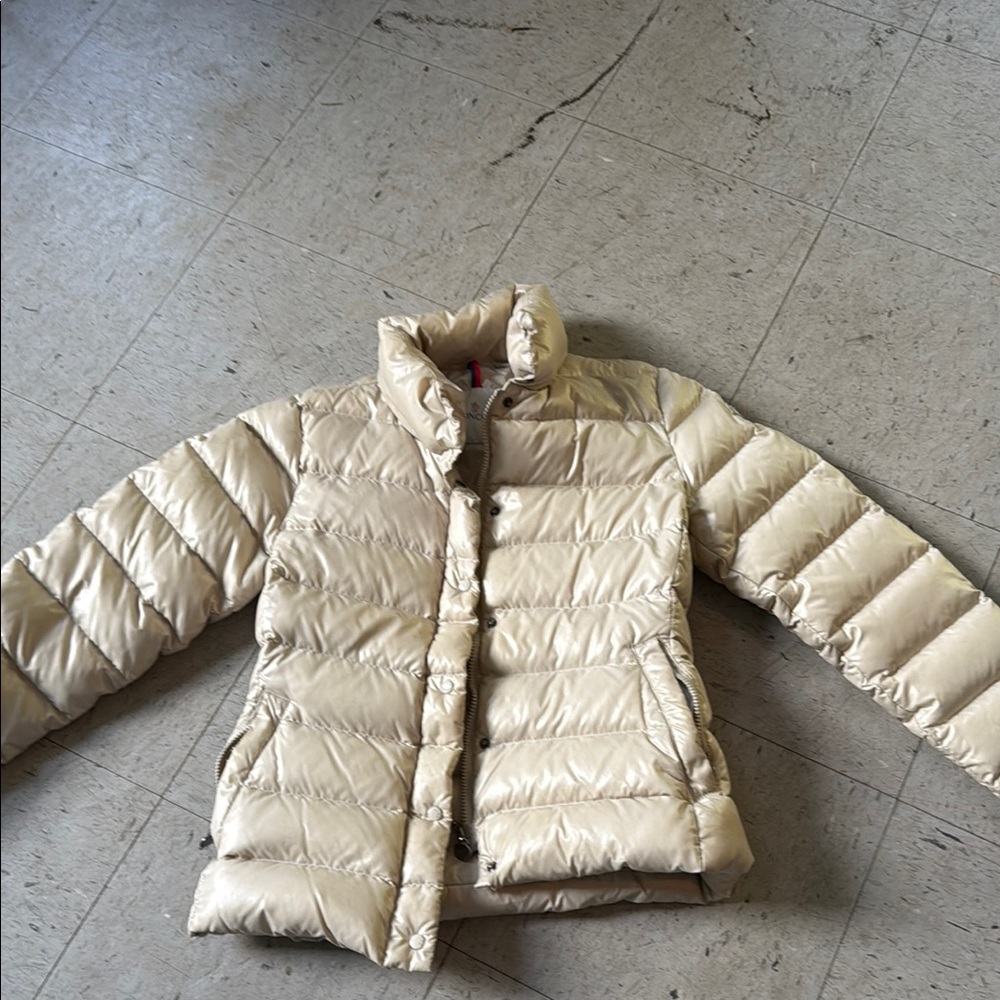 Moncler Women's Cream Puffer Jacket- size 1